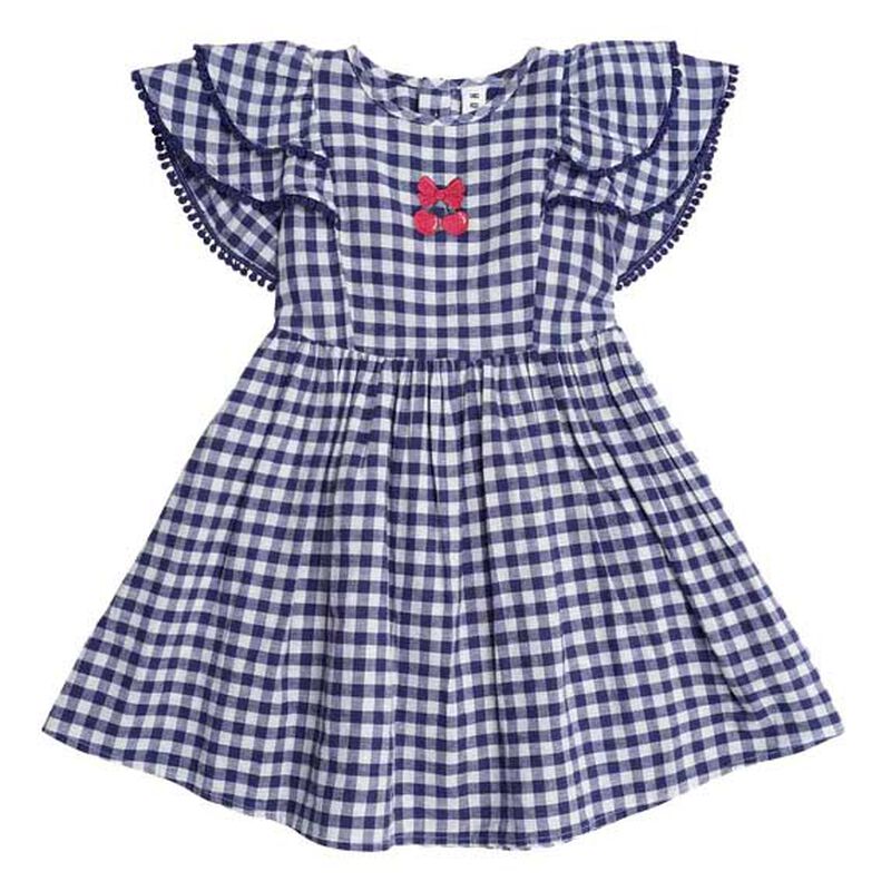 Huxbaby Cherry Pie Frill Dress Check 6M-2Y image number 0